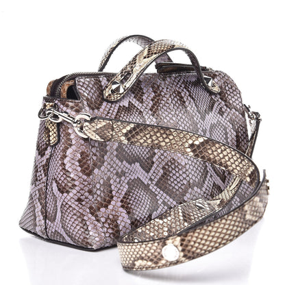 Fendi Shiny Snakeskin Bi-Color Medium By The Way Boston Bag Cassis Multicolor 3 of 8