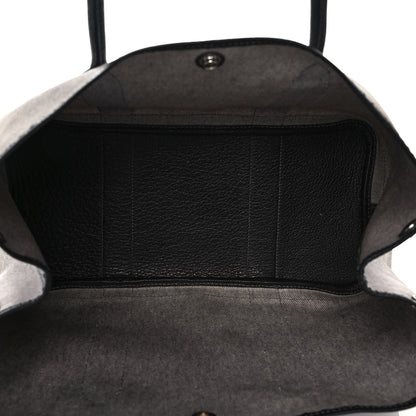 Hermes Toile Buffle Skipper Garden Party 36 MM Tote Black 4 of 10