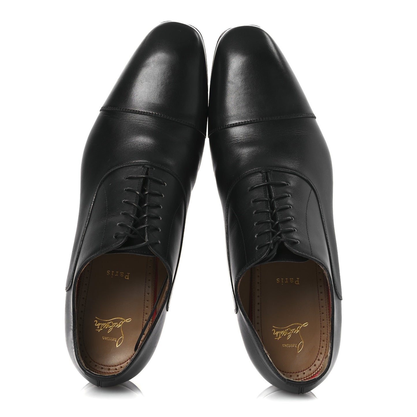 Calfskin Mens Greggo Flat Oxfords 45.5 Black