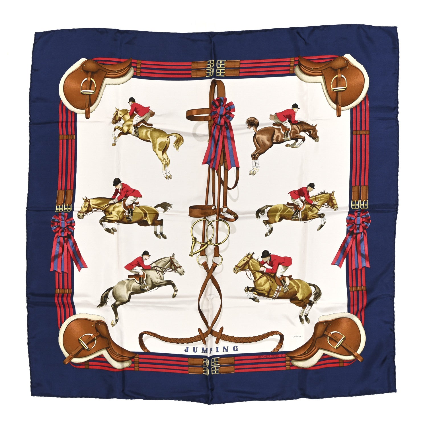 Hermes Silk Jumping Scarf 90 1 of 4