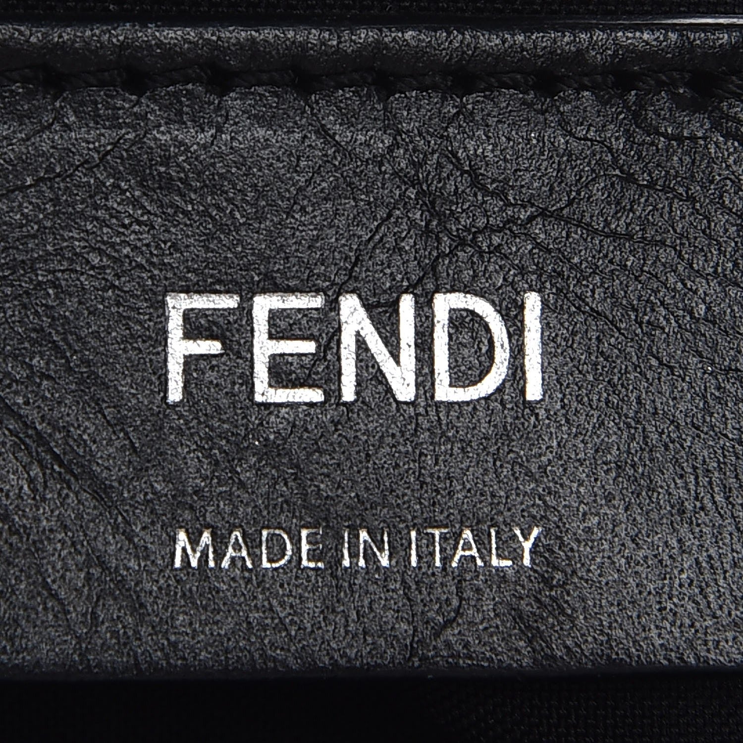 Fendi Nylon Vitello Elite Monster Eyes Rounded Backpack Black Yellow 6 of 9
