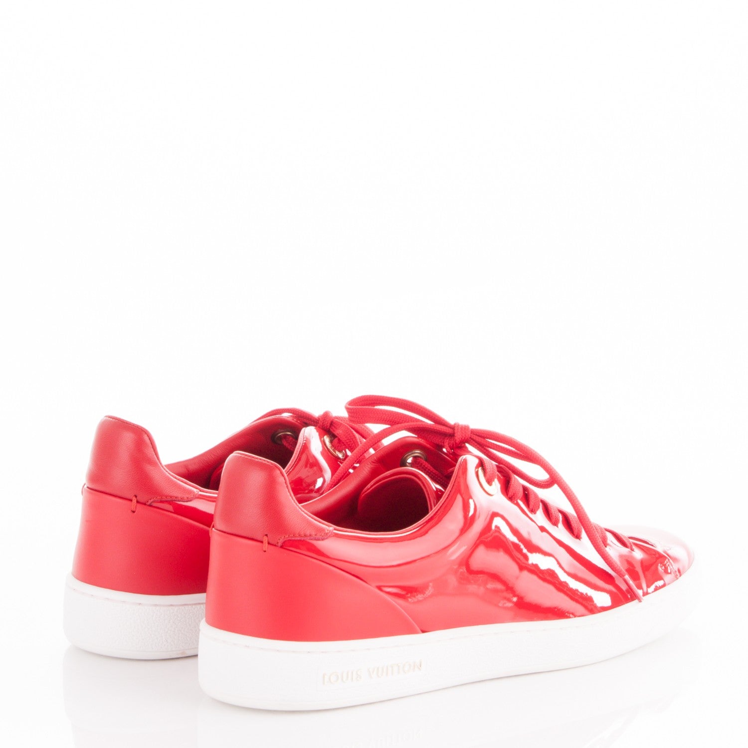 Louis Vuitton Patent Calfskin Frontrow Sneakers 36.5 Rouge 4 of 8