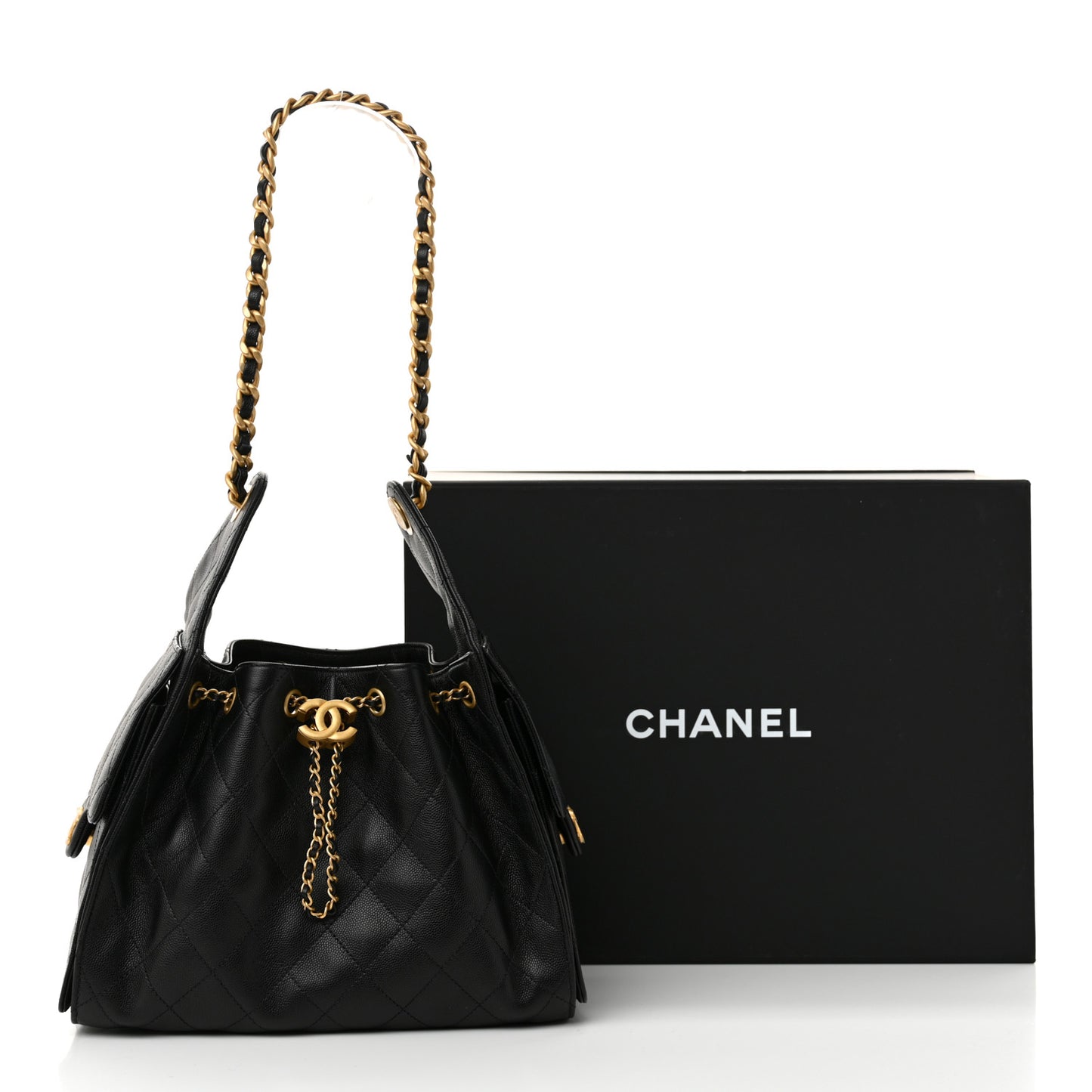 Caviar Quilted Small Chanel 25 Handbag Black
