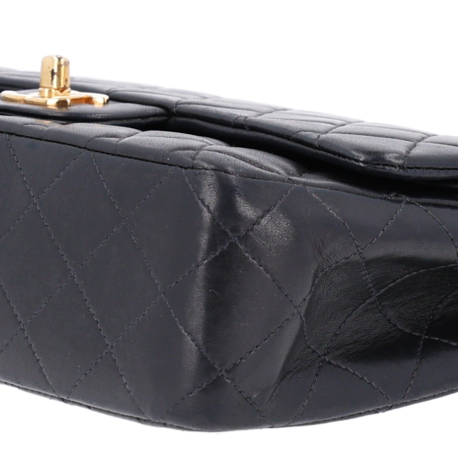 Chanel Lambskin Quilted Medium Double Flap Black 12 of 12