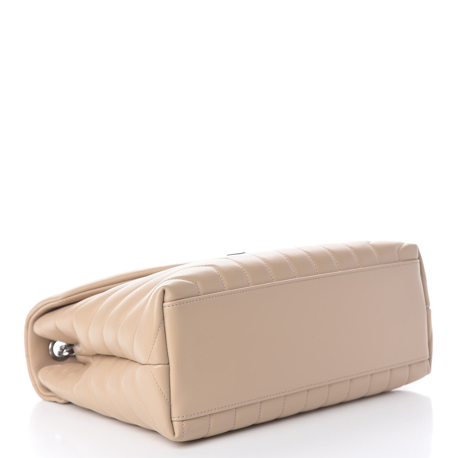 Saint Laurent Calfskin Y Quilted Monogram Medium Loulou Chain Satchel Nude Powder 4 of 14