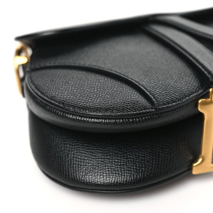 Christian Dior Grained Calfskin Mini Saddle Bag Black 9 of 11