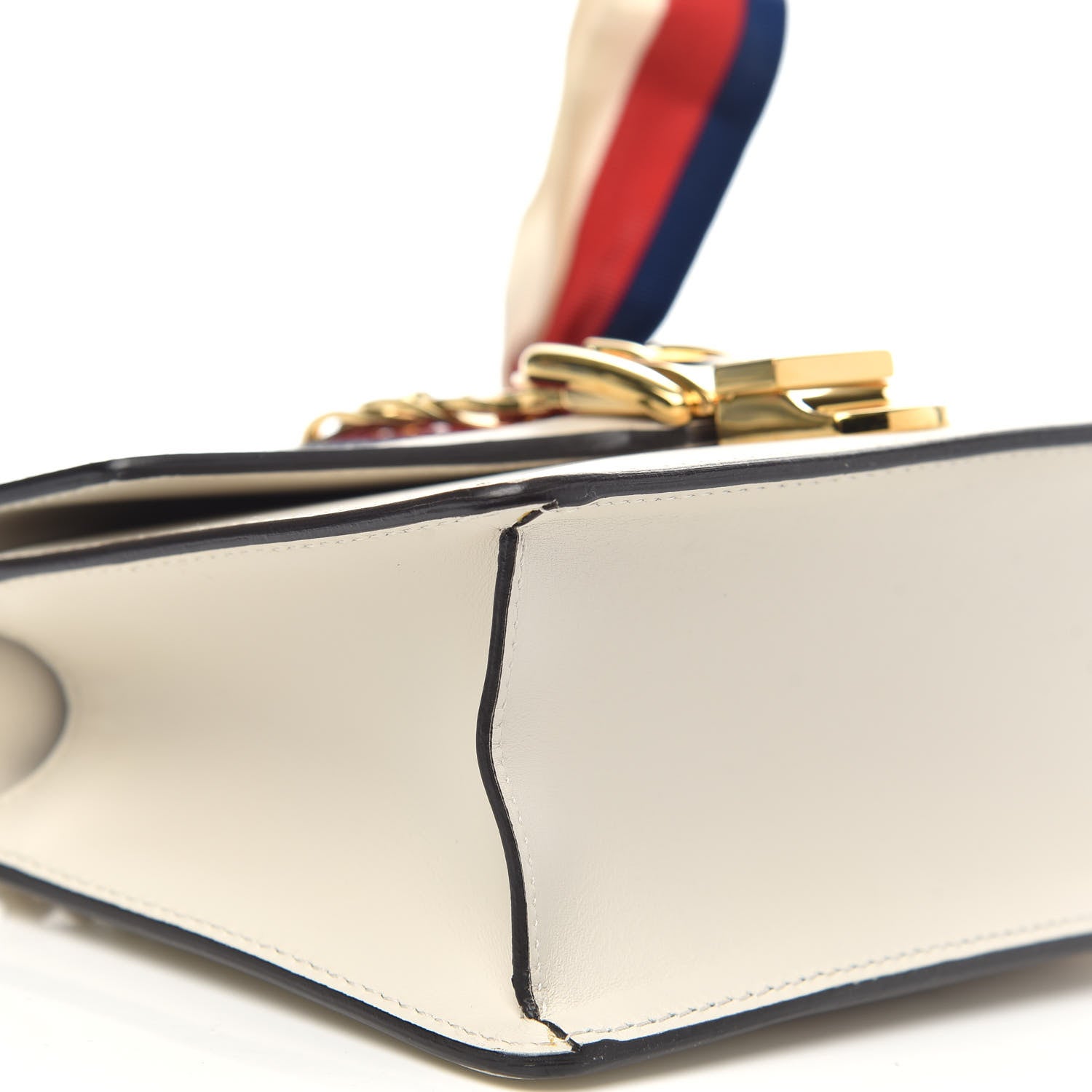 Gucci Calfskin Mini Sylvie Chain Shoulder Bag White 8 of 11