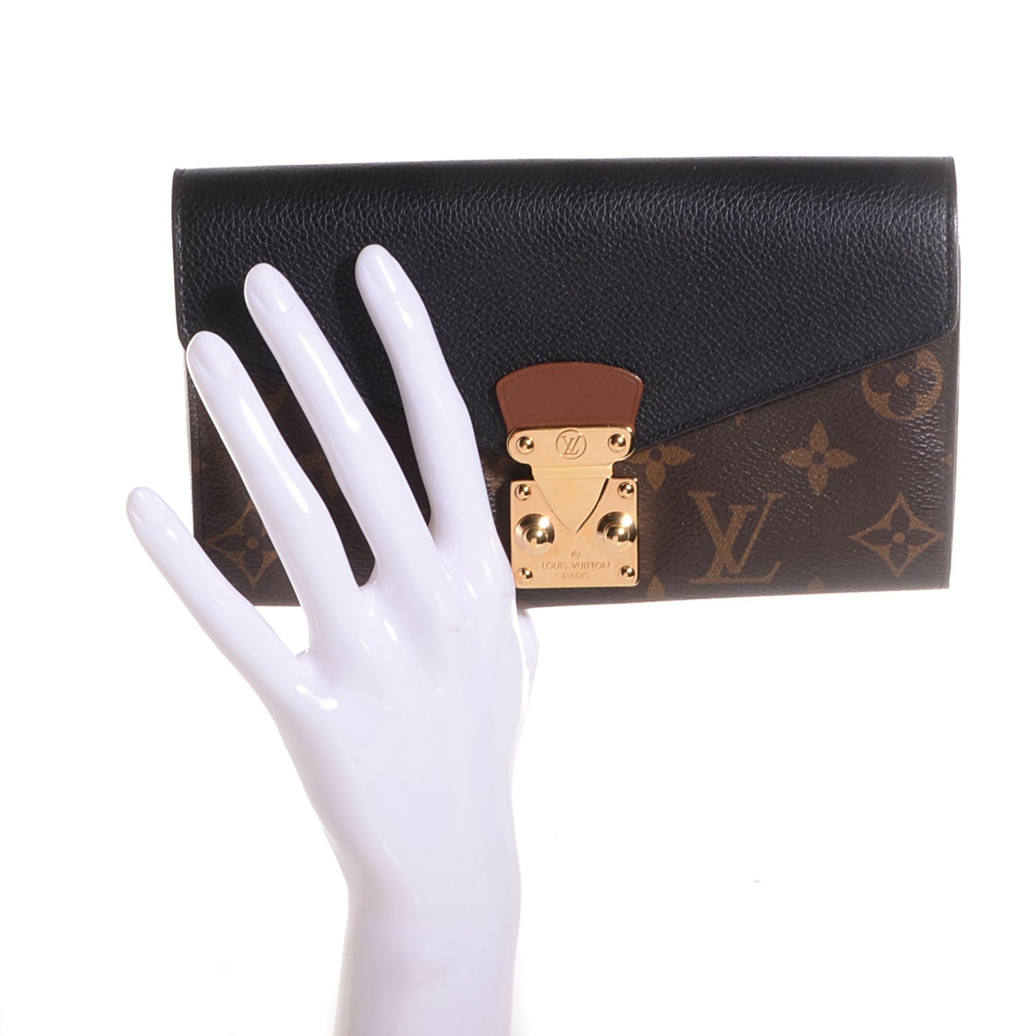 Louis Vuitton Monogram Pallas Wallet Black 2 of 7
