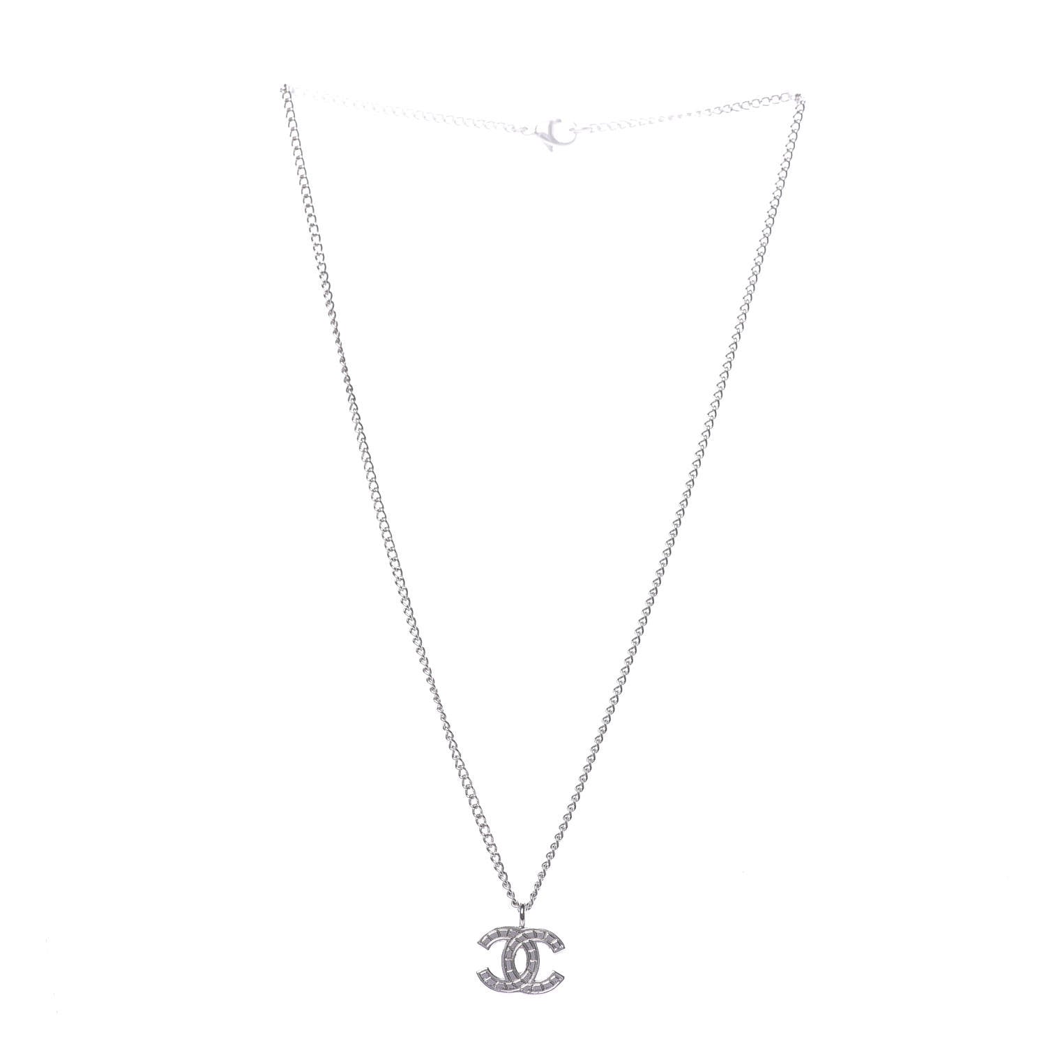 Chanel CC Necklace Silver 3 of 6