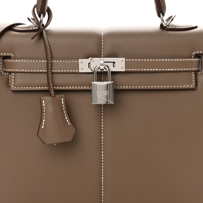 Hermes Swift Kelly Padded Sellier 25 Etoupe 8 of 11