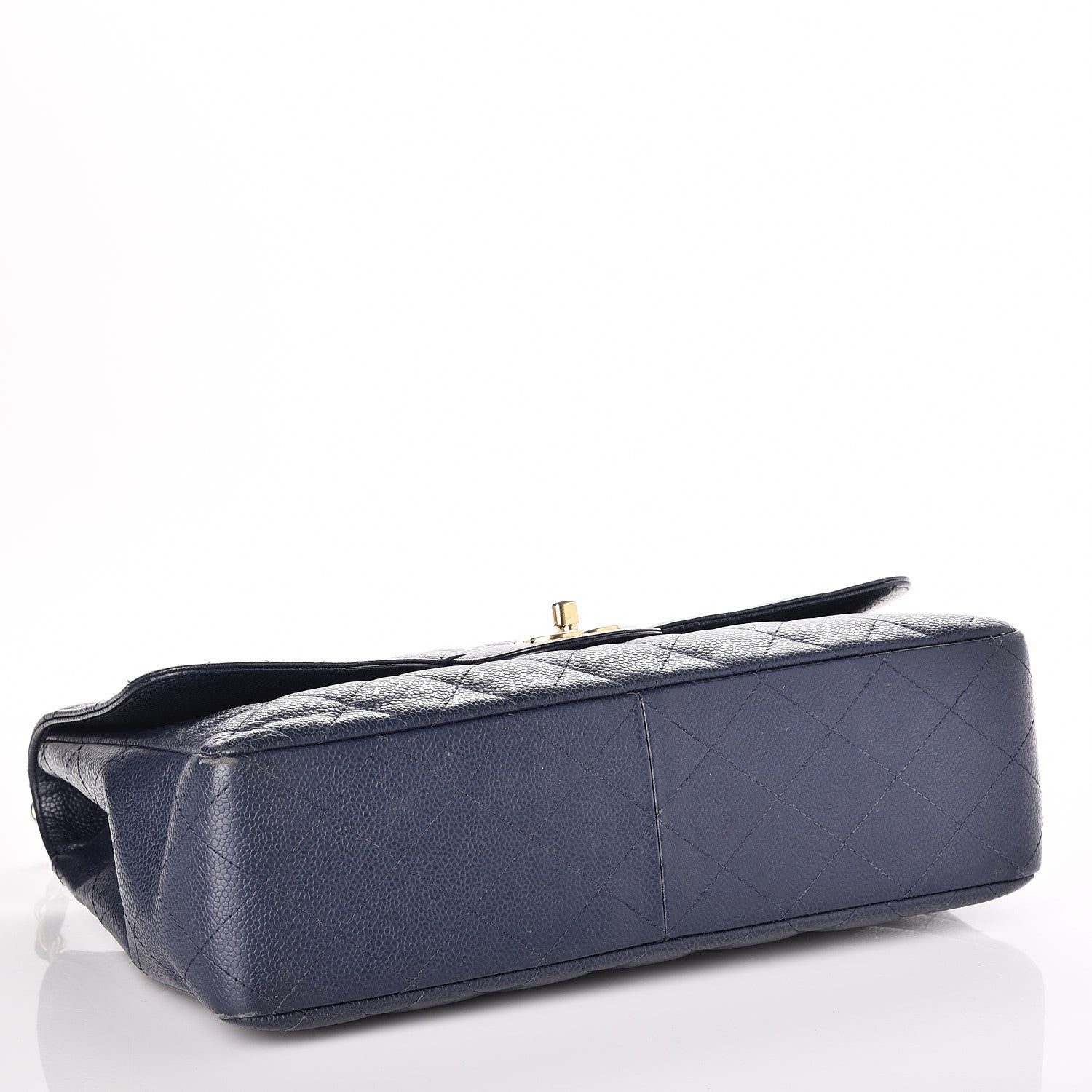 Chanel Caviar Jumbo Single Flap Blue 5 of 14