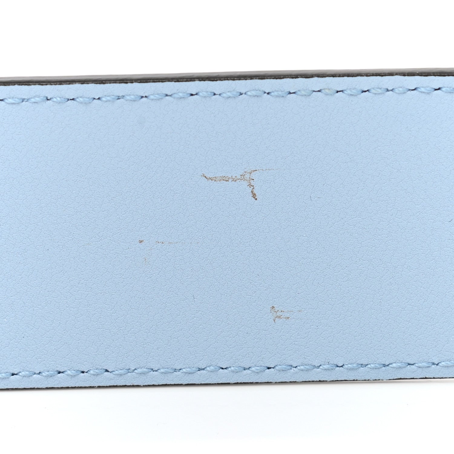 Gucci Azalea Calfskin Enamel Monochrome Double G 40mm Belt 90 36 Porcelain Light Blue 6 of 8