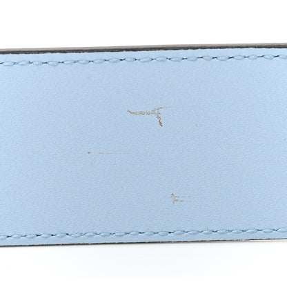Gucci Azalea Calfskin Enamel Monochrome Double G 40mm Belt 90 36 Porcelain Light Blue 6 of 8