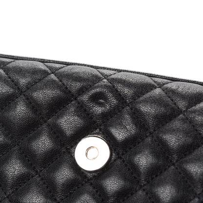 Saint Laurent Sheepskin Tri-Quilt Monogram Medium College Bag Black 9 of 12