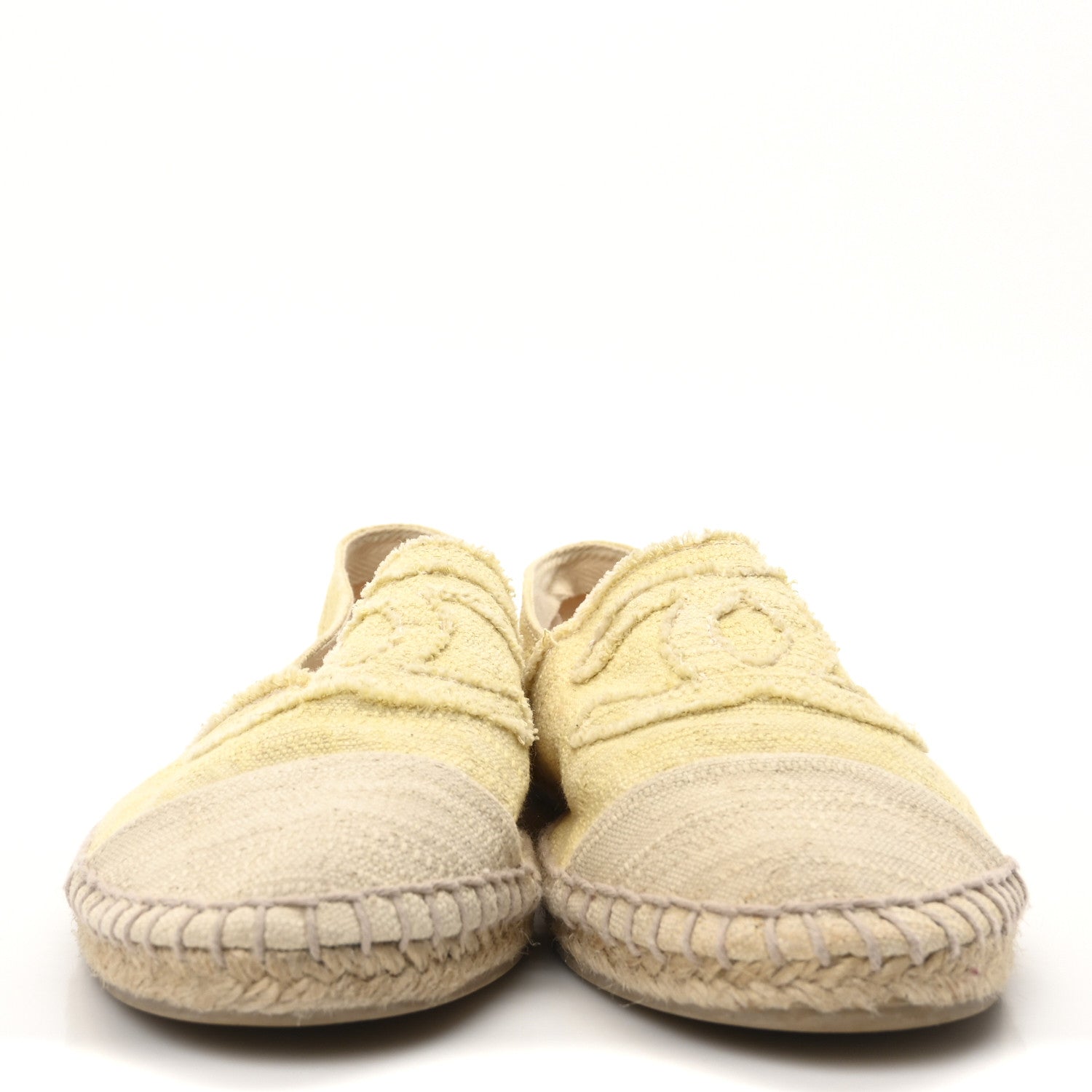 Chanel Tweed CC Espadrilles 39 Yellow 3 of 8