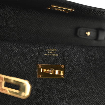 Hermes Epsom Kelly Wallet To Go Black 6 of 11