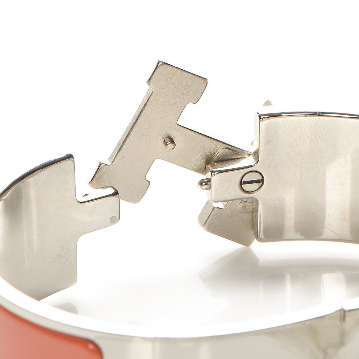 Enamel Wide Clic Clac H Bracelet GM Orange Fruite
