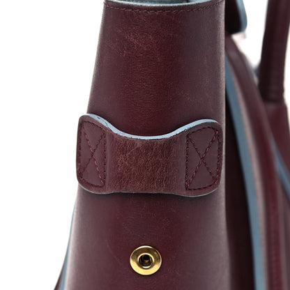 Celine Palmelato Mini Luggage Burgundy Azur Blue 33 of 33