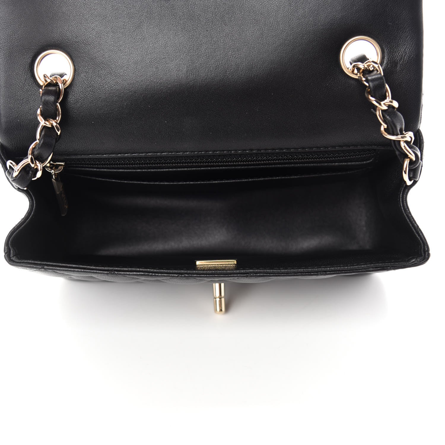 Chanel Lambskin Quilted Mini Rectangular Flap Black 5 of 11