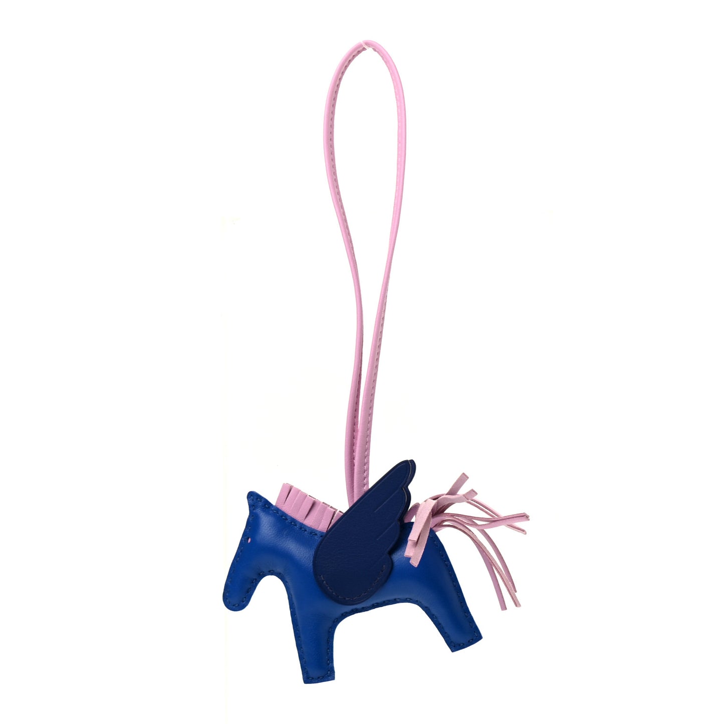 Milo Lambskin Grigri Rodeo Pegase Horse Bag Charm PM Bleu France Mauve Sylvestre Bleu Saphir