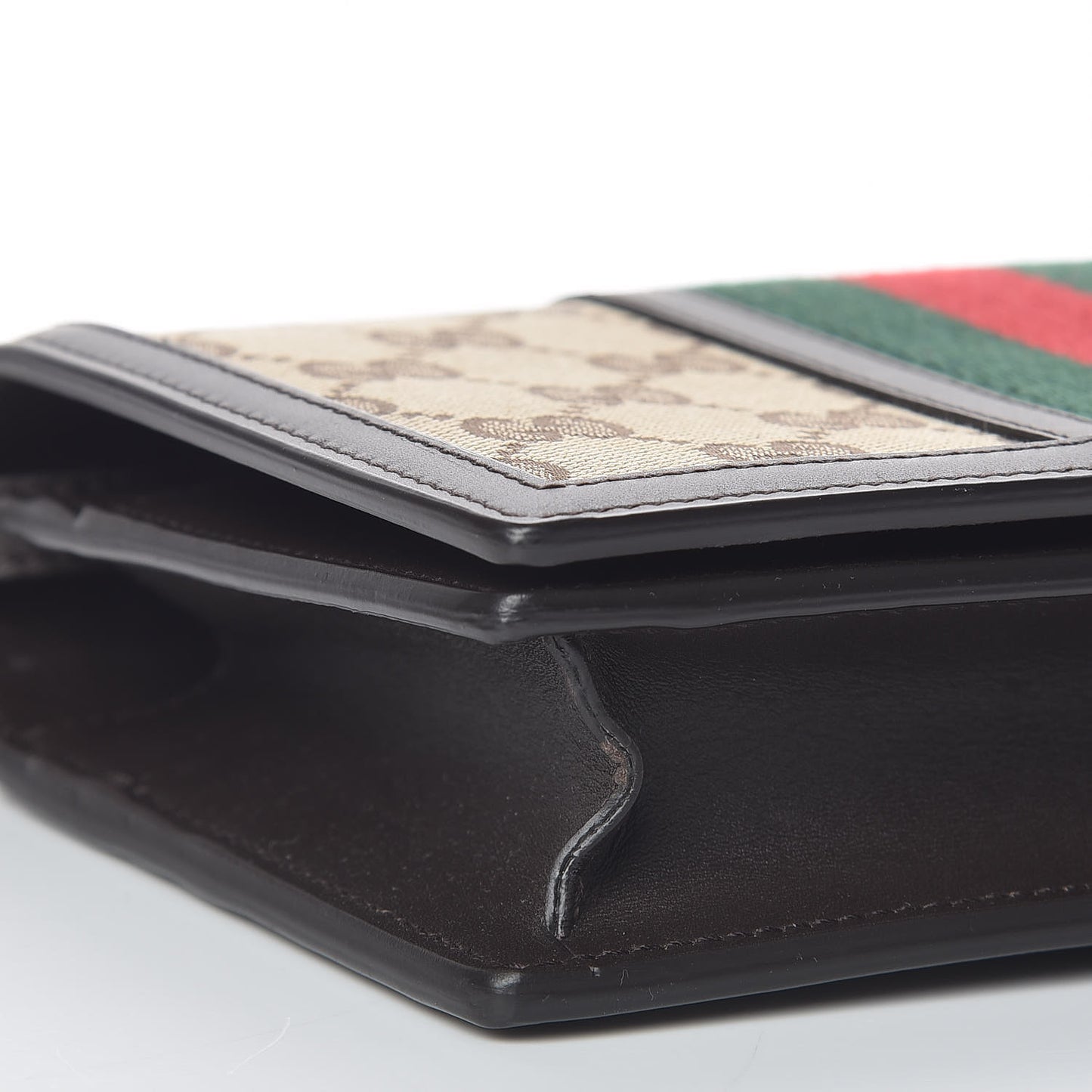 Monogram Web Strap Wallet Dark Brown