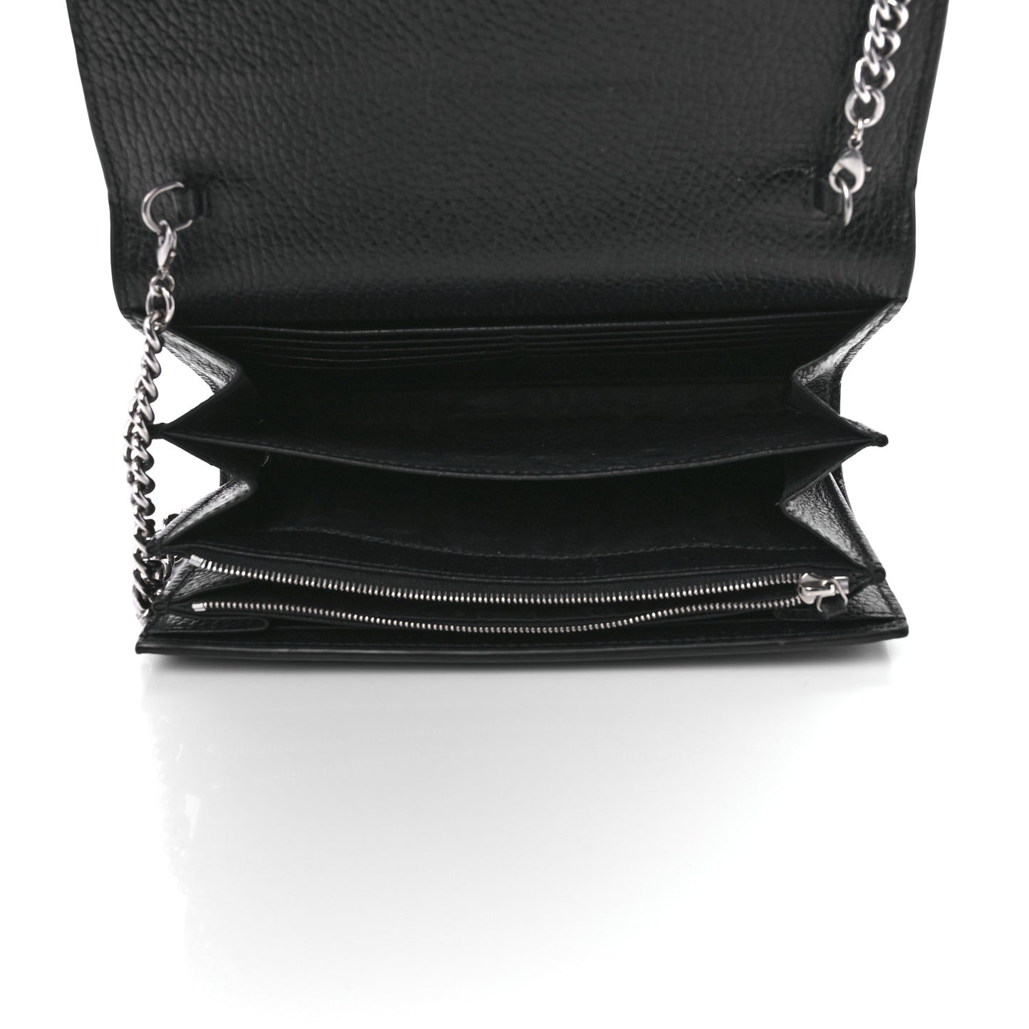 Calfskin Mini Dionysus Chain Wallet Black