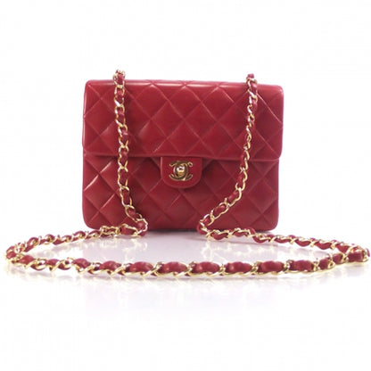 Chanel Vintage Lambskin Quilted Mini Flap Red 1 of 12