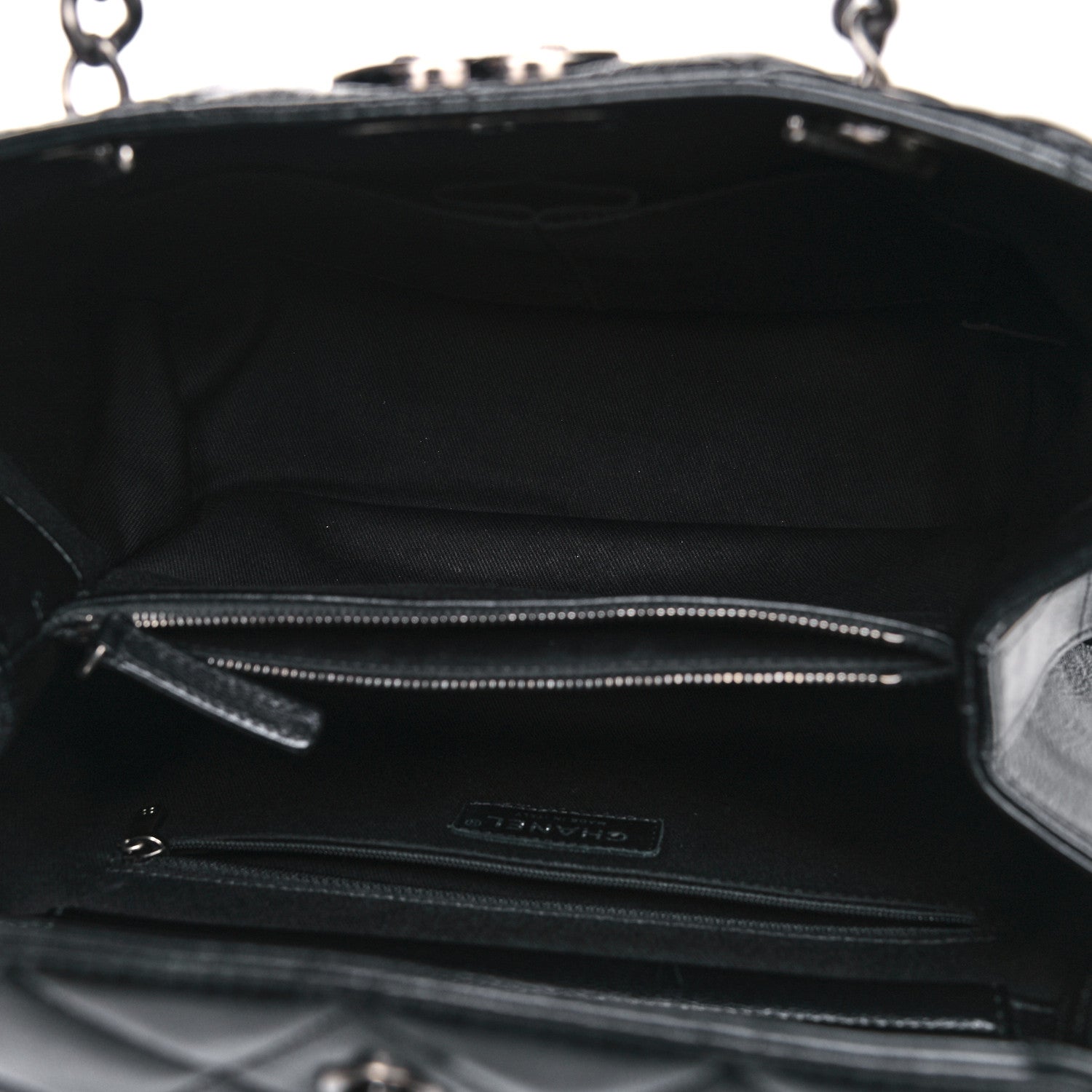 Chanel Goatskin Quilted Large City Rock Shopping Bag Black 6 of 30