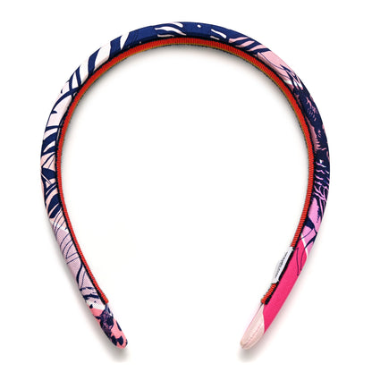 Hermes Silk Twill Jungle Love Rainbow Elsa Headband Rose 2 of 4