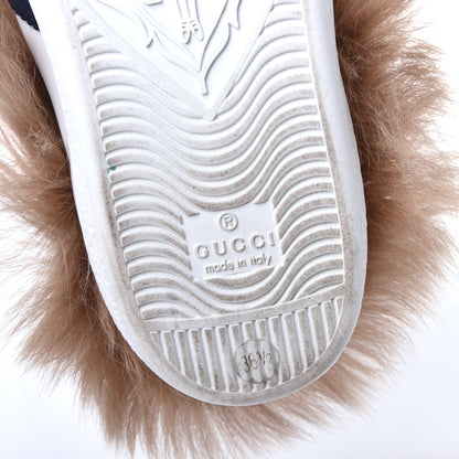 Gucci Calfskin Wool Web Bee Embroidered Womens Ace Sneakers 36.5 White 8 of 9