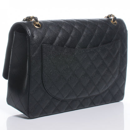 Chanel Caviar Quilted Maxi Double Flap Black 3 of 9