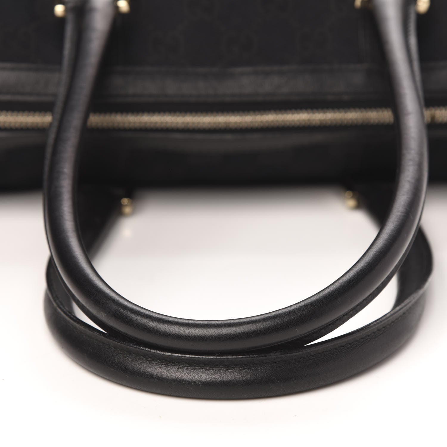 Gucci Monogram Boston Bag Black 9 of 12