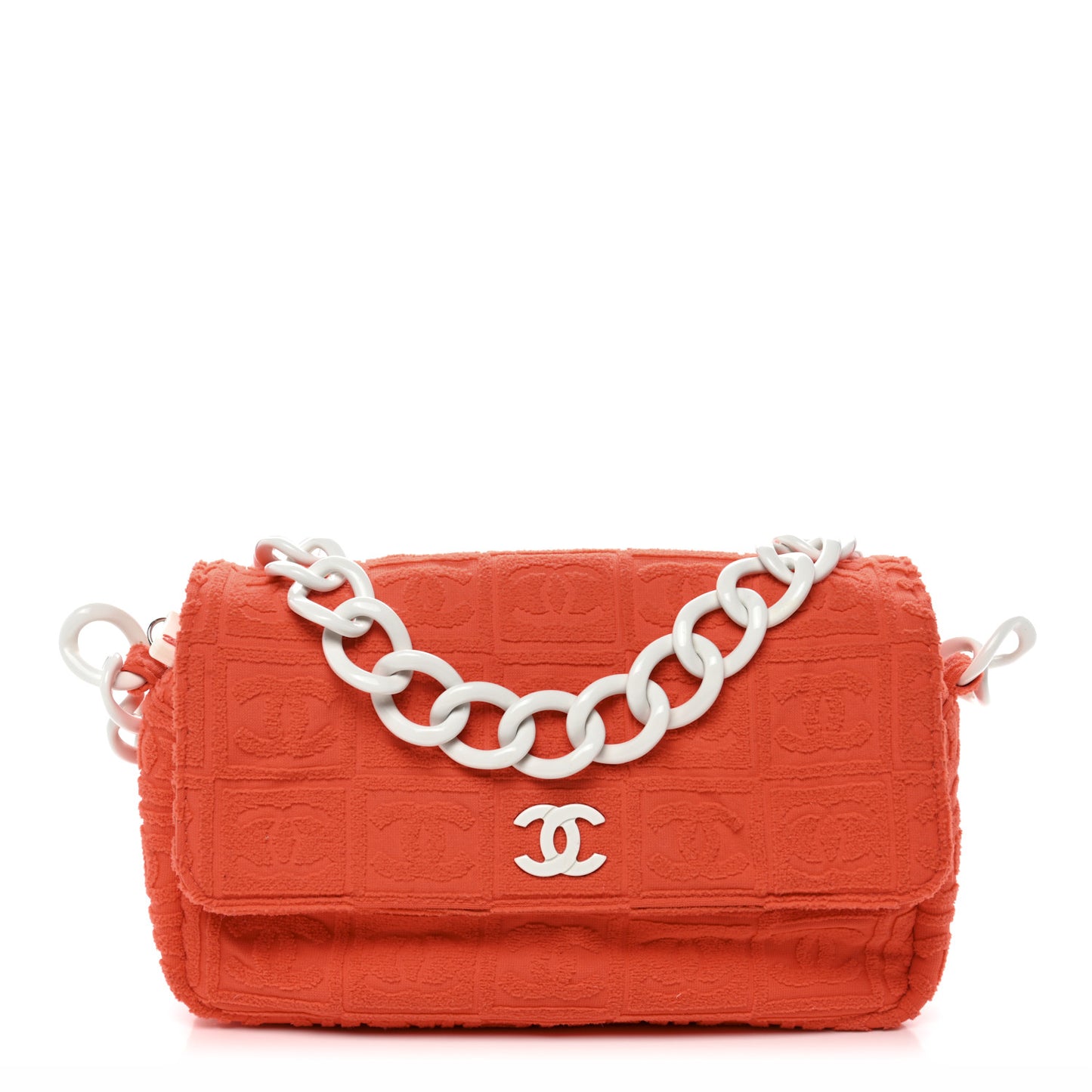 Terry Cloth CC Medium Single Flap Orange
