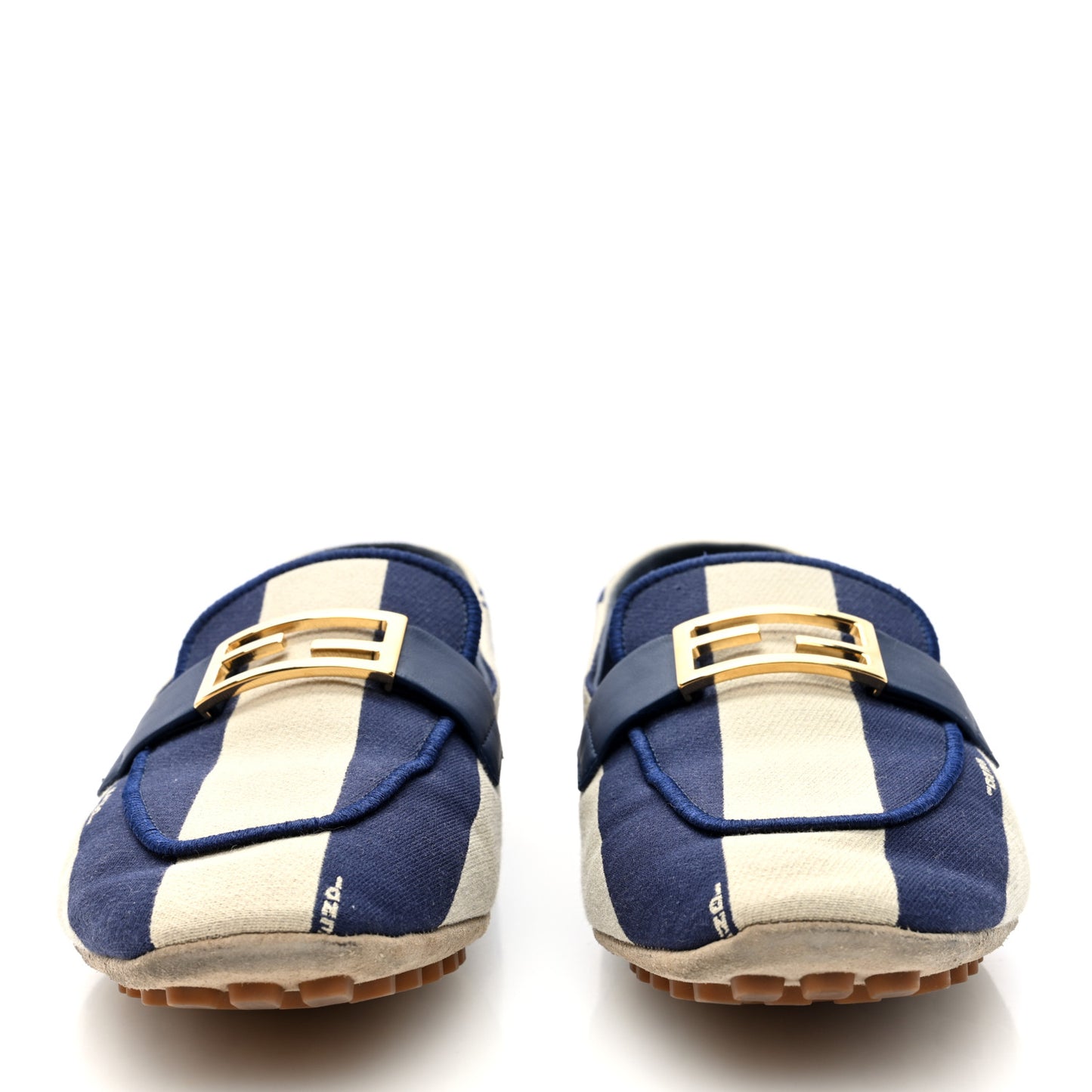 Fabric Jacquard FF Pequin Loafers 39 Bei Midnight