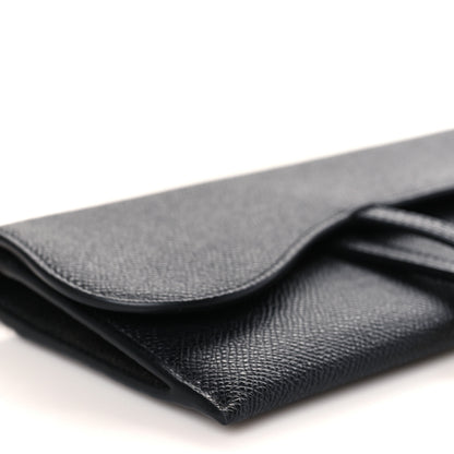 Christian Dior Grained Calfskin Saddle Chain Wallet Pouch Black 8 of 10