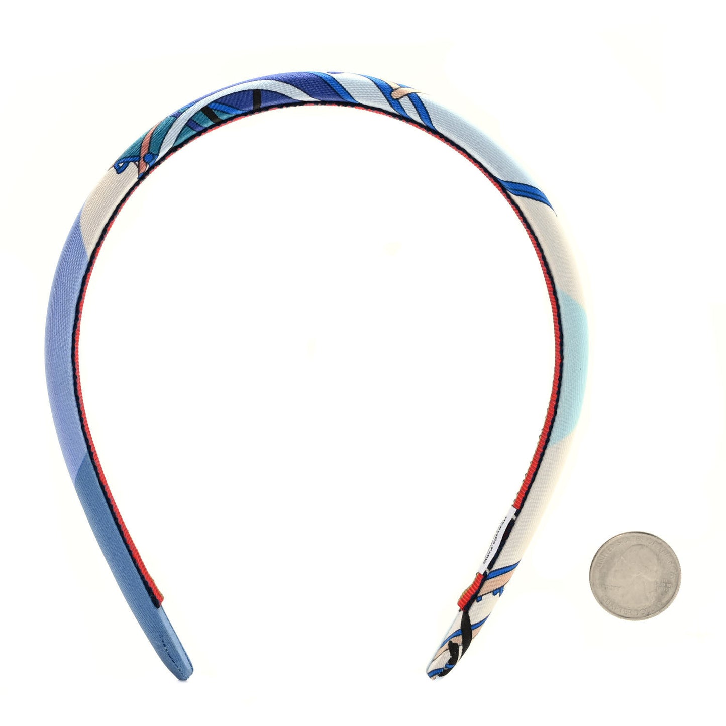 Silk Twill La Folle Parade Elsa Headband Bleu Jean