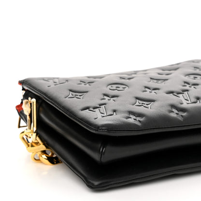 Louis Vuitton Lambskin Embossed Monogram Coussin BB Black 8 of 11