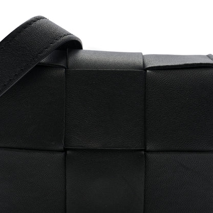 Bottega Veneta Lambskin Maxi Intrecciato Extra Mini Cassette Crossbody Bag Black 7 of 9