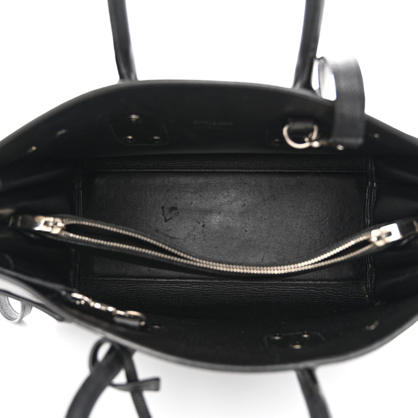 Grained Calfskin Small Sac De Jour Black
