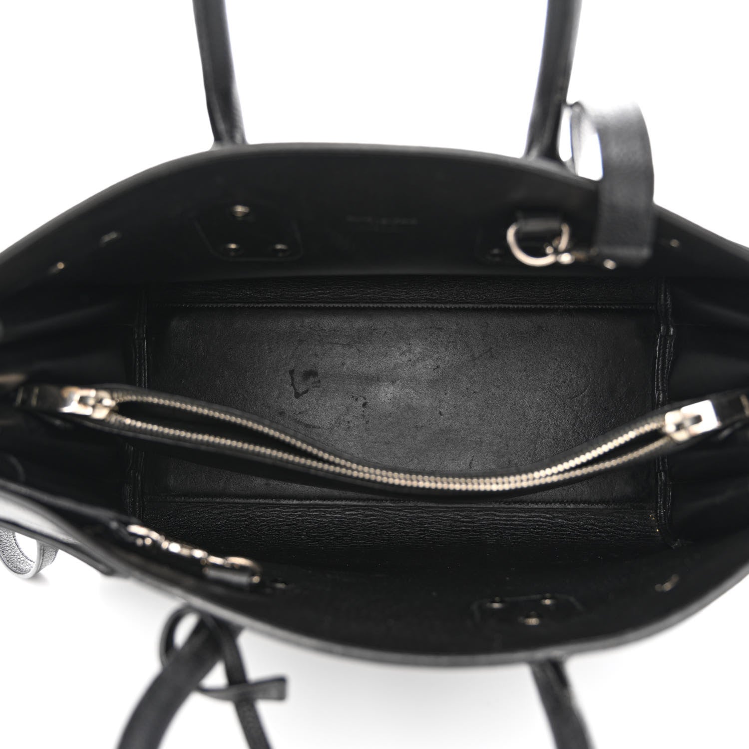 Saint Laurent Grained Calfskin Small Sac De Jour Black 5 of 12