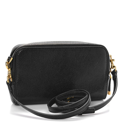 Christian Dior Goatskin Double Saddle Pouch Black 3 of 9