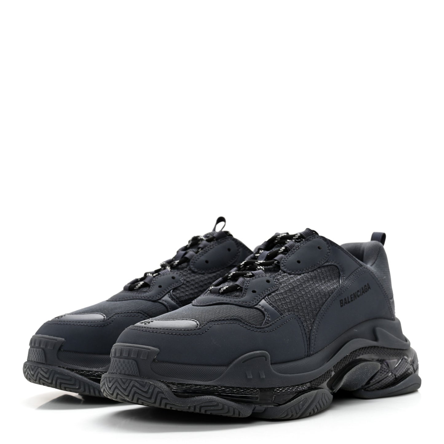 Fabric Mesh Mens Triple S Sneakers 46 Grey