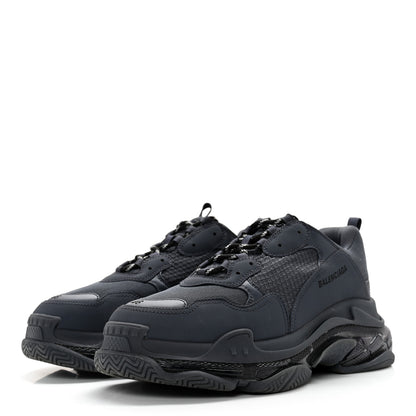 Balenciaga Fabric Mesh Mens Triple S Sneakers 46 Grey 4 of 13