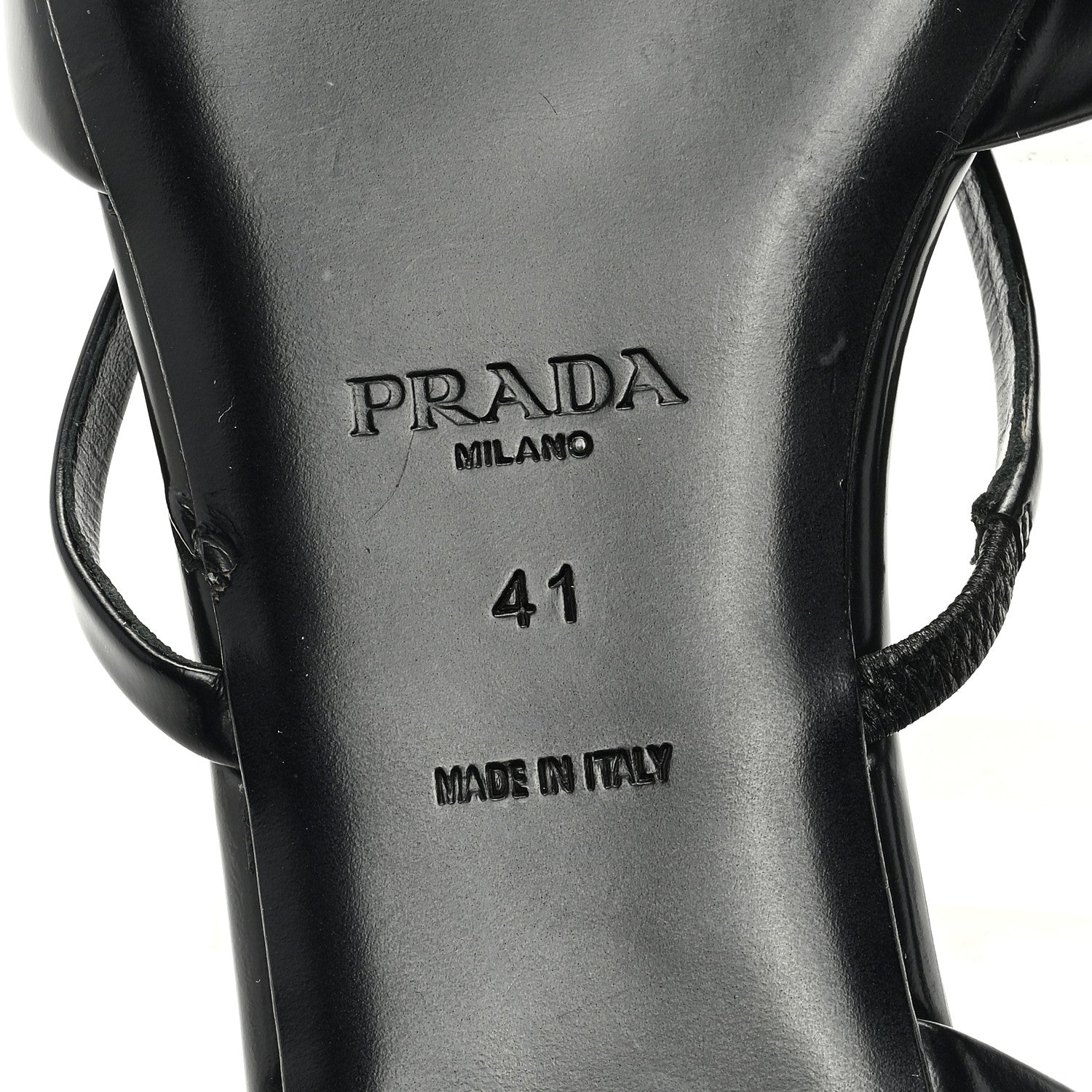 Prada Spazzolato Pointed Toe Ballet Flats 41 Black 6 of 7