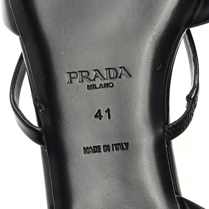 Prada Spazzolato Pointed Toe Ballet Flats 41 Black 6 of 7