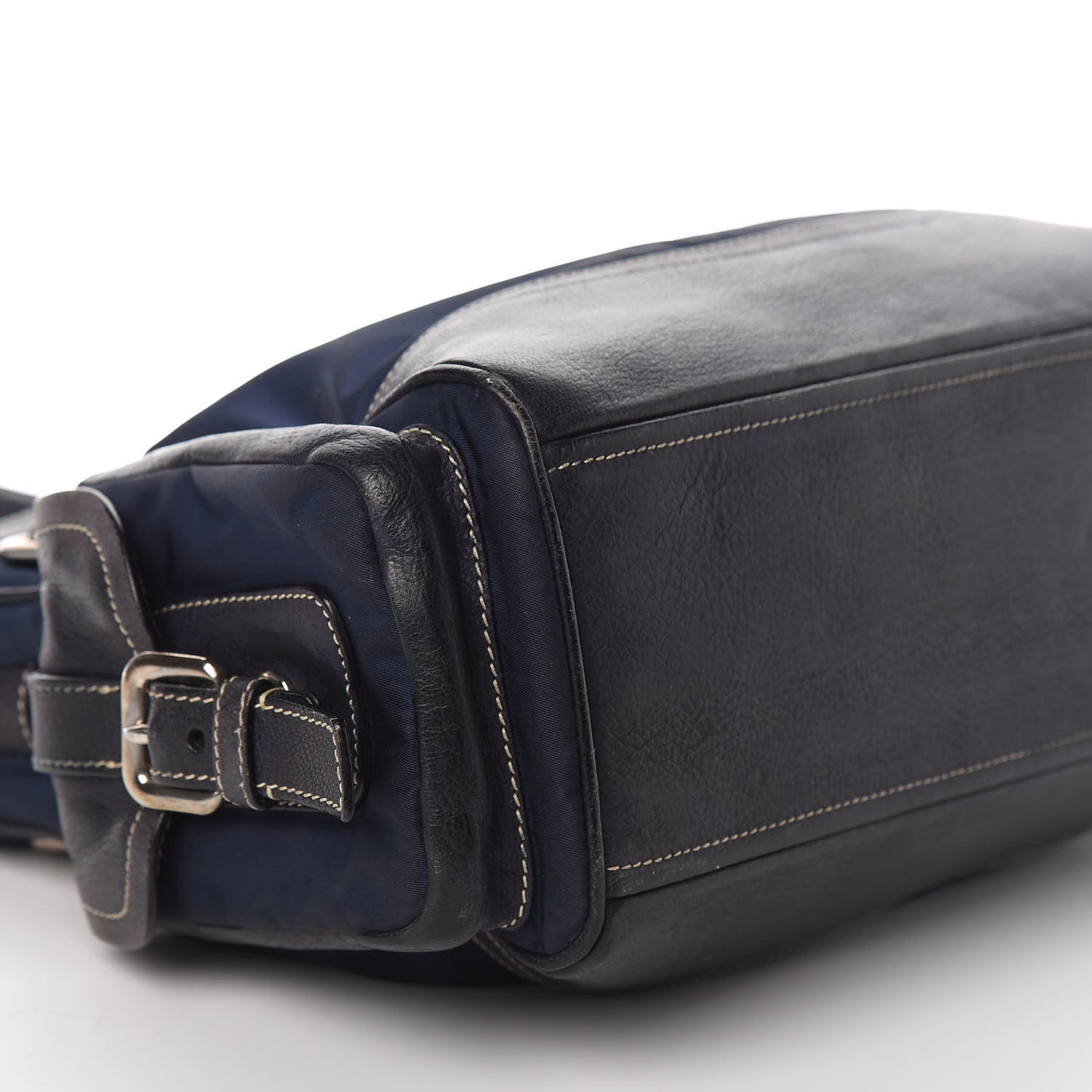 Tessuto Nylon Calfskin Shoulder Bag Baltico