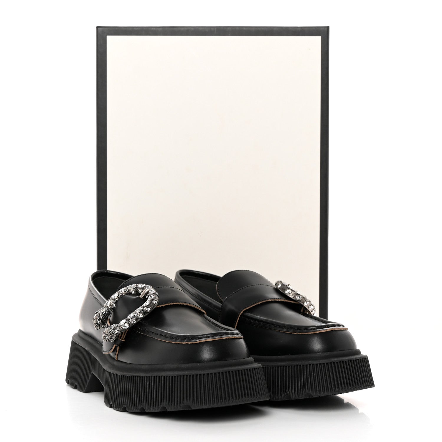 Gucci Cordovan Lux Dionysus Hunder Loafers 36 Black 14 of 14