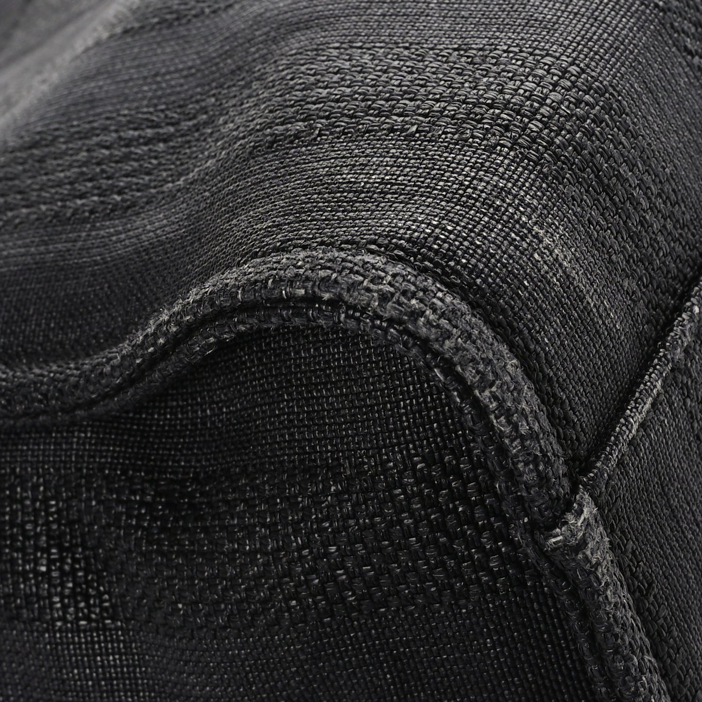 Mixed Fibers Calfskin Striped Medium Deauville Tote Black
