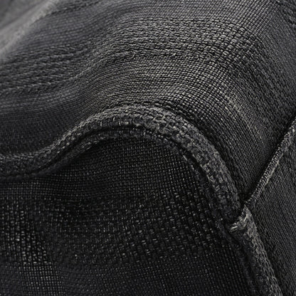 Chanel Mixed Fibers Calfskin Striped Medium Deauville Tote Black 10 of 11