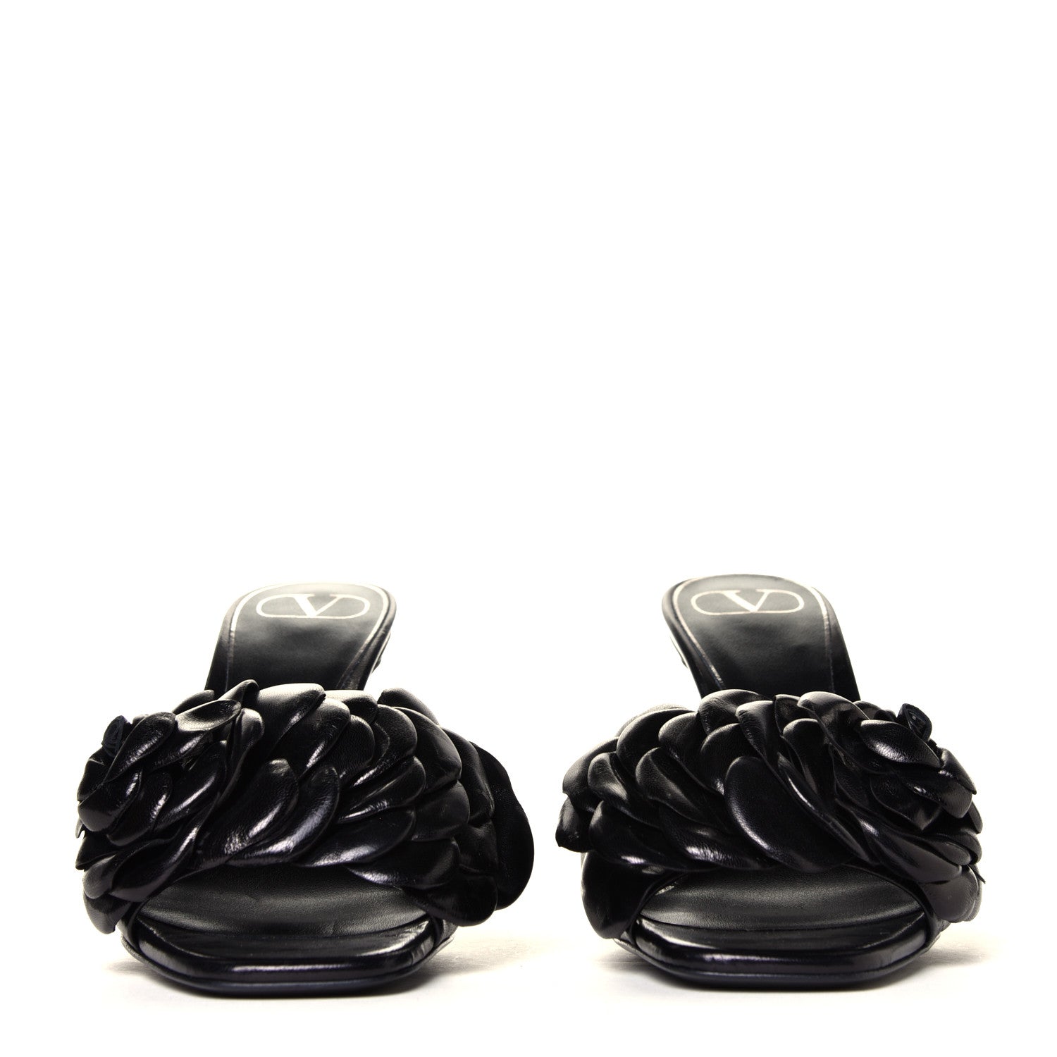 Valentino Garavani Kidskin Atelier 03 Rose Edition 90mm Slide Sandals 38 Black 4 of 6